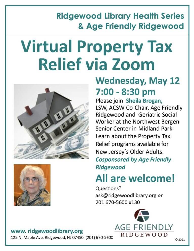 Property Tax Relief Age Friendly Ridgewood