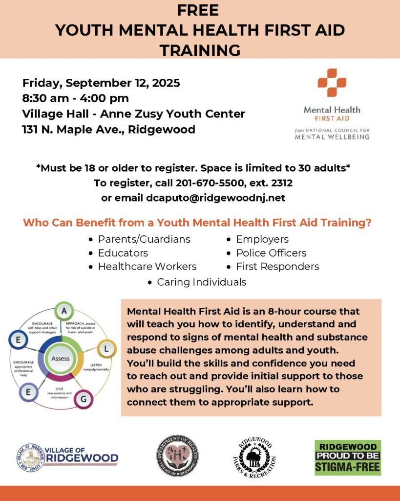 Free Youth Mental Health First Aid Training, click for details - Age ...
